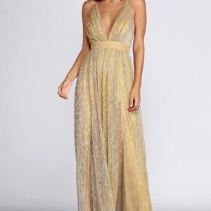Windsor Formal Gold Long Dress